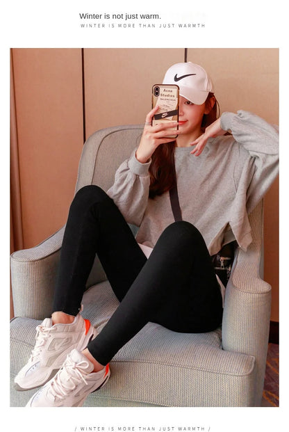 Winter Warm Leggings Women Sexy High Stretch Tight Leggings Casual High Waisted Thermal Pants Thick Leggings Sexy Girl  Fitness