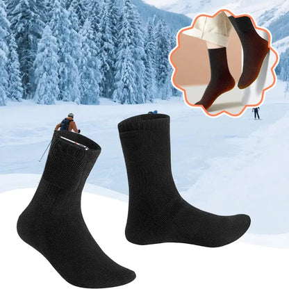 USB Heated Socks (Battery Not Included) - Full Foot Heating Warm Socks, Winter Skiing Outdoor Sports Thermal Electric Heat Socks