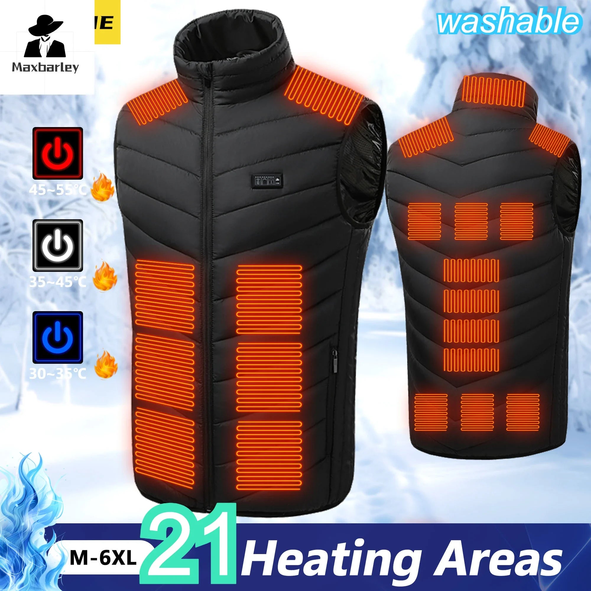 21 Heated Vest Electric Heated Jackets Men&
