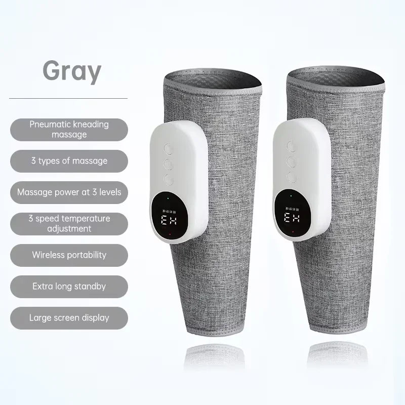 Leg Massager with Heat and Compression, Legs Massage for Circulation and Pain Relief , Heating Calf Leg Air Compression Massager