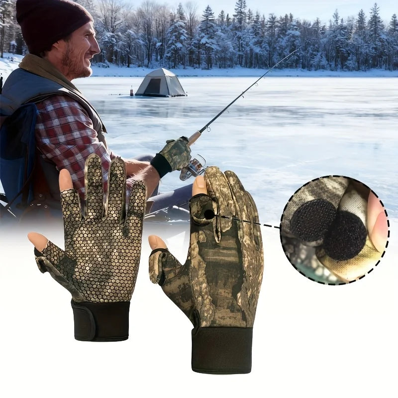 Thermal Winter Fishing &amp; Hunting Gloves With Touchscreen Control Thermal Motorcycle Riding Gloves Cold Weather Outdoor Gear