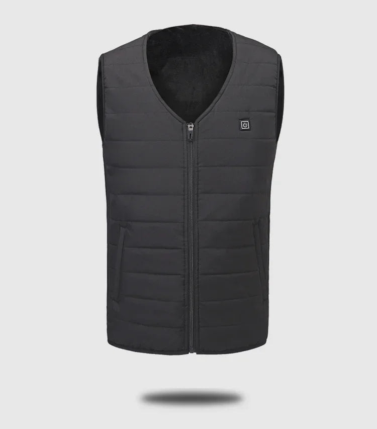Heated Vest for Men Women 12-Zone Smart Electric Heating Vest USB Rechargeable Thermal Fleece Lined Winter Warm Vest Outdoor