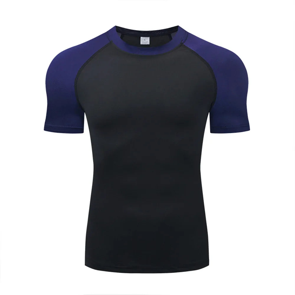 2026 Compression T Shirt Men Summer Sportswear Running T-shirt Elastic Quick Dry Sport Tops Tee Athletic Gym Workout Shirts Men