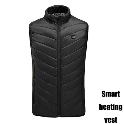 Heated Vest for Men and Women, USB Heated Jacket, Sportswear, Coat, Outdoor, Hunting, New, 9 Areas, 4XL, Winter