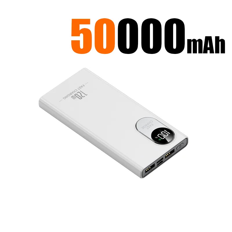 2026NEW Power Bank 500000mAh Large Capacity 120W Super Fast Charging With Portable Digital Display Supply For Various Phones