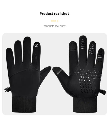 Thermal Touchscreen Cycling Gloves Windproof  Water-Resistant Winter Bike Gloves with Anti-Slip Grip