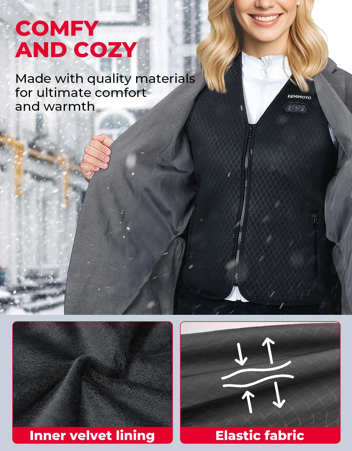 Heated Vest  for Men Women Winter thermal Inner Wear Keep Warm Electric Lightweight For Winter Outdoor Activities