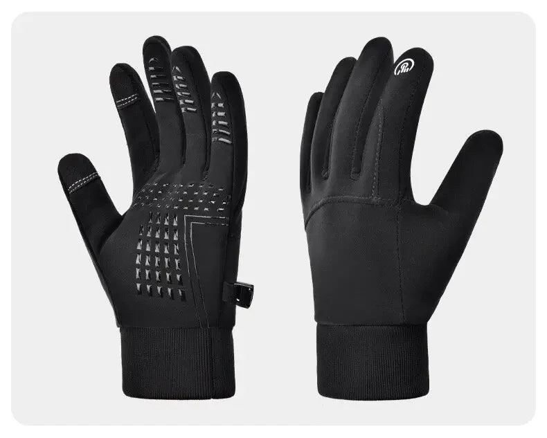 Thermal Touchscreen Cycling Gloves Windproof  Water-Resistant Winter Bike Gloves with Anti-Slip Grip
