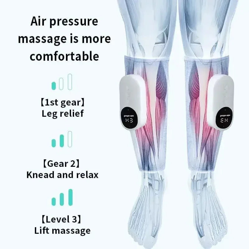Leg Massager with Heat and Compression, Legs Massage for Circulation and Pain Relief , Heating Calf Leg Air Compression Massager
