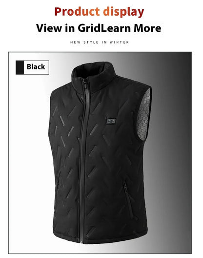 2025 New Heated Vest for Men 9 Heating Zones Dual Control Electric Warming Vest USB Smart Heating Waistcoat Ladies&
