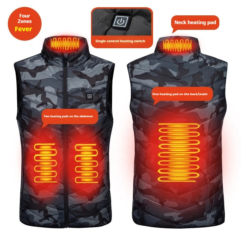 USB Heated Vest for Men and Women 2-Zone Heating Electric Warm Vest Lightweight Thermal Heated Jacket Smart Heating Winter Work