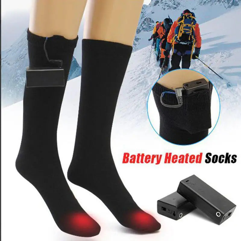 Heated Socks For Men Electric Heated Thermal Socks For Cold Weather Electric Heating Warm Knitting Socks Portable Heating