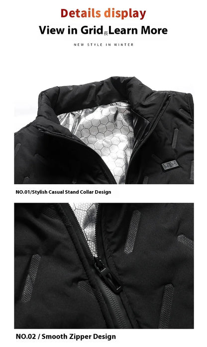 2025 New Heated Vest for Men 9 Heating Zones Dual Control Electric Warming Vest USB Smart Heating Waistcoat Ladies&