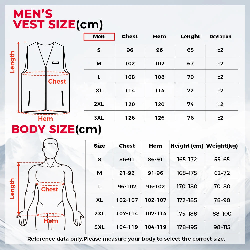 Heated Vest  for Men Women Winter thermal Inner Wear Keep Warm Electric Lightweight For Winter Outdoor Activities