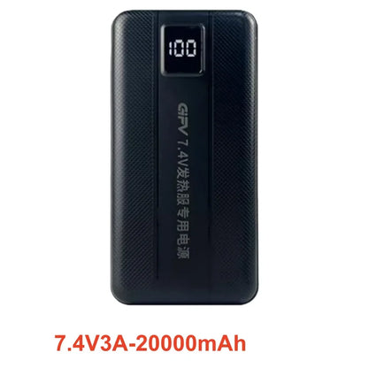 New Large Capacity 7.4V/3A/16000mAh/20000mAh Power Bank High Current Heating Battery for Electric Down Jacket Vest Heated Scarf