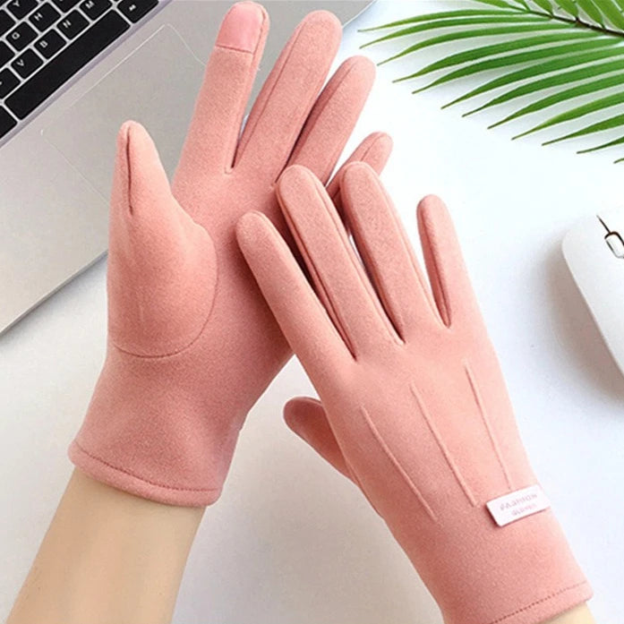 1 Pair Thermal Touchscreen Gloves for Men Women Winter Warm Fleece Lined Windproof Cold Weather Outdoor Cycling Driving Sports