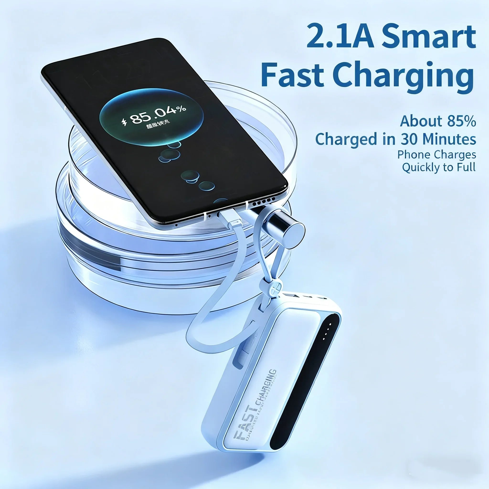 Large Capacity 500000mAh Power Bank 120W 4-in-1 Cables Intelligent Digital Display Portable  Powerbank for iPhone