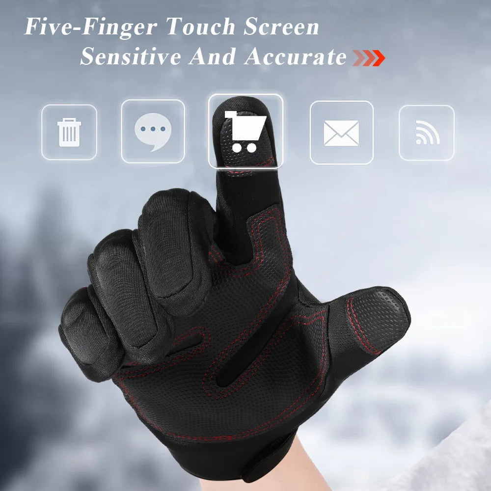 Touch Screen Winter Thermal Gloves Winter Sports Outdoor Hiking Camping Hunting Cycling Work Windproof Non-slip Protective Gear