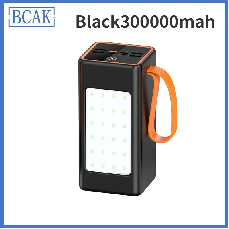 BCAK Style  500000mah 100000mah 200000mah 300000mah Upgraded Version Super power bank fast charge with LED Super Large Capacity