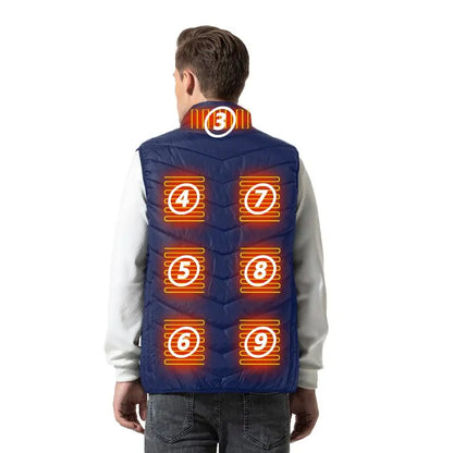 Heated Vest USB-C Electric Heated Vest Heating Jacket Winter Vests for Outdoor Motorcycle Camping Fishing Skiing Oversized 8XL
