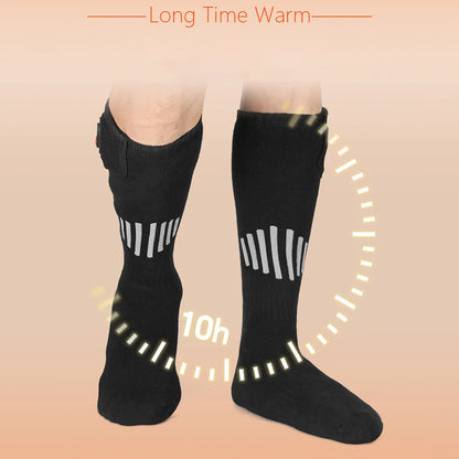 Winter Heated Socks With Battery Box Thermal Socks Women Men Heating Foot Warmer Electric Fever Socks Hiking Ski Warm Outdoor