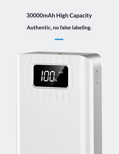Power bank with a large capacity of 30000 mAh fast charging for mobile phones mobile power bank charging digital display