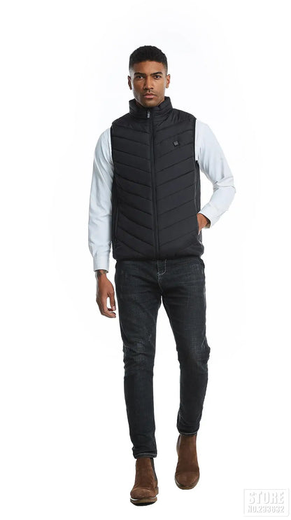 21 Heated Vest Winter Electric Heated Jackets Men Women Sportswear Heated Coat Coat Motorcycle USB Heating Jacket For Camping