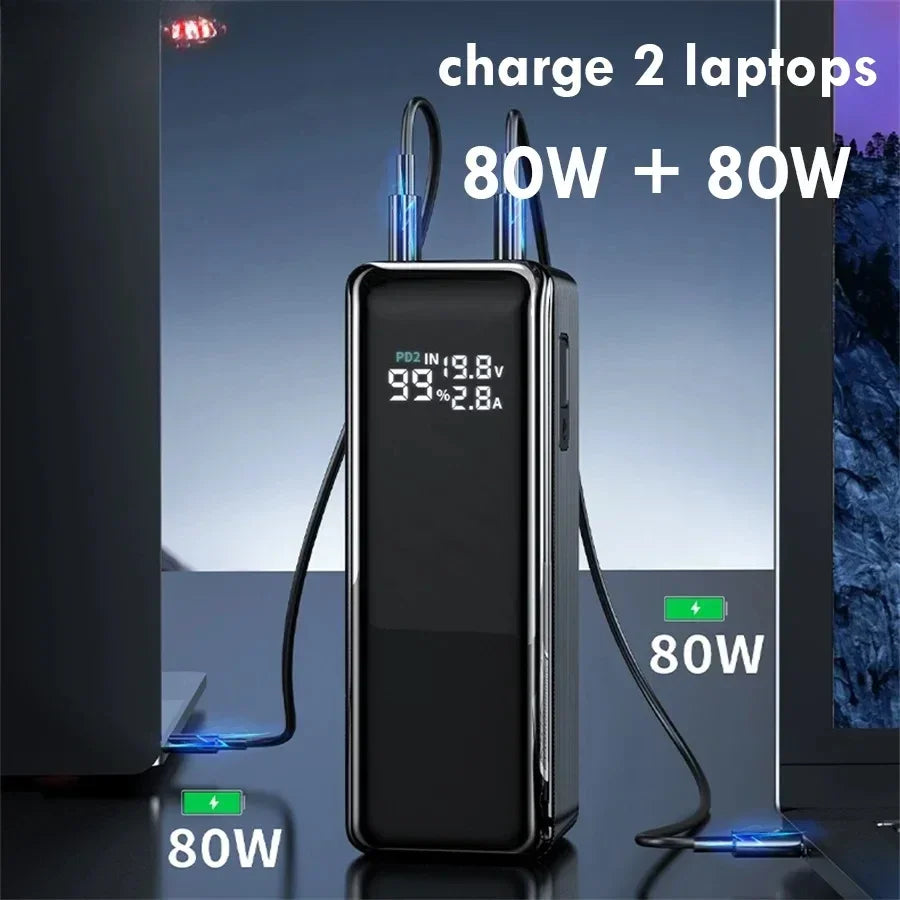 Large Capacity 100W Power Bank Portable 27000mAh Fast Charger External Spare Battery Powerful Powerbank For laptop iPhone Xiaomi