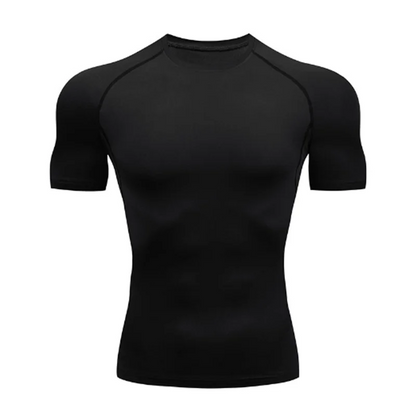 2025 Compression T Shirt Men Summer Sportswear Running T-shirt Elastic Quick Dry Sport Tops Tee Athletic Gym Workout Shirts Men