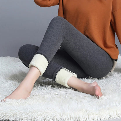 Thermal Leggings Women Winter Warm High Waist Simplicity Warm Pants Fashion Black Elasticity Autumn Velvet Comfortable Leggins