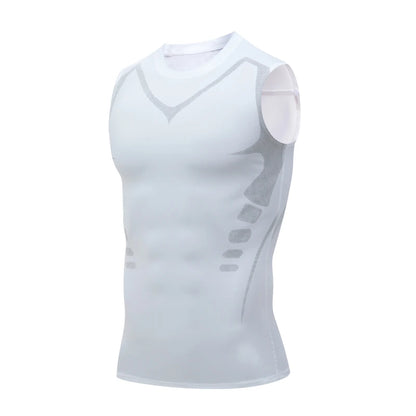 Compression Tank Top Men Gym Shirt Sleeveless Quick Dry Printing Sportswear Male Fitness Bodybuilding Vest Workout Muscle Top