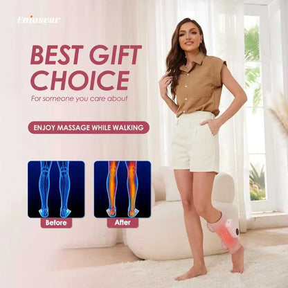 Leg Massager with Heat and Compression, Legs Massage for Circulation and Pain Relief , Heating Calf Leg Air Compression Massager