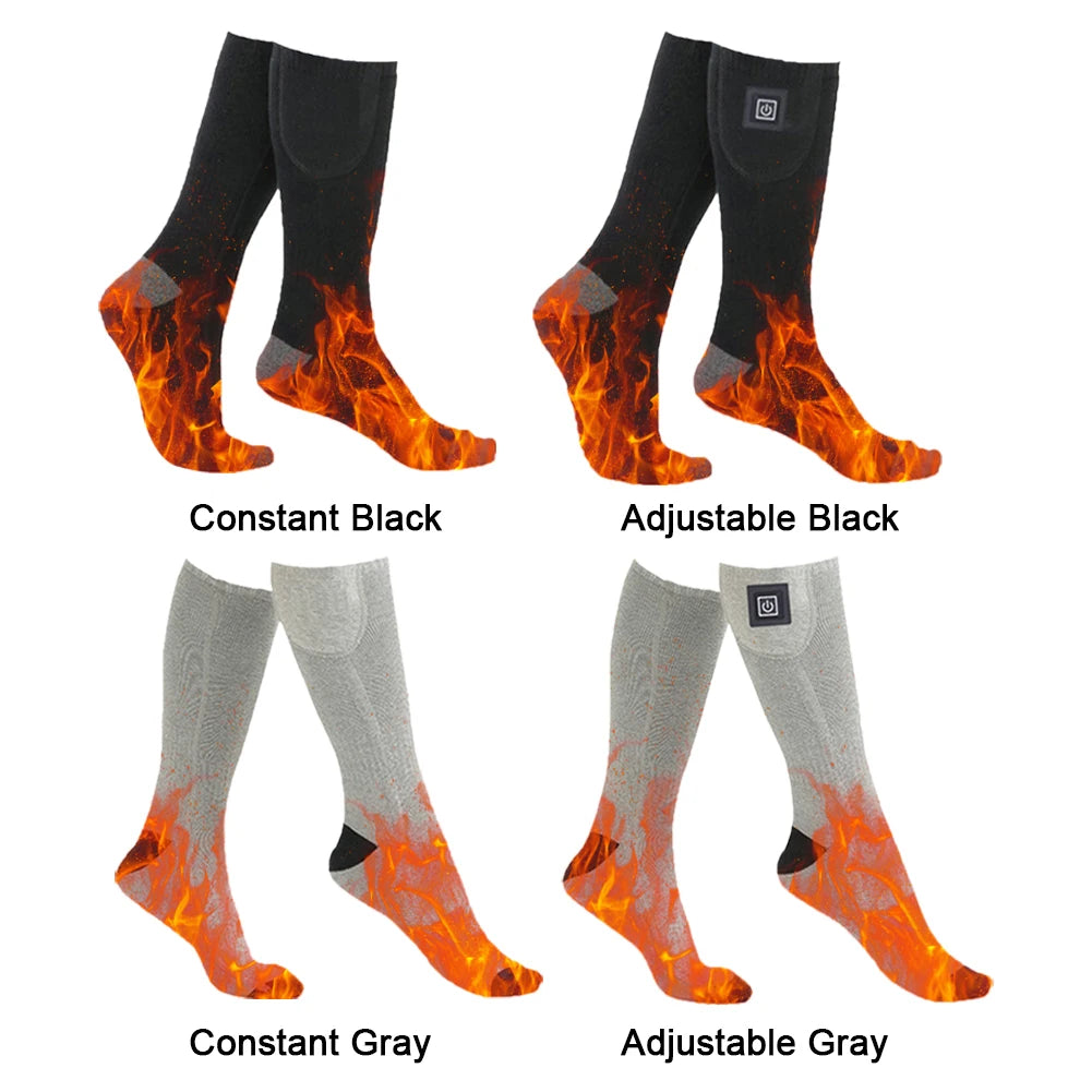 Heated Socks Winter Rechargeable Outdoor Sport Thermal Heated Foot Warmer Fast Heating Sports Heated Socks Snowmobile Skiing