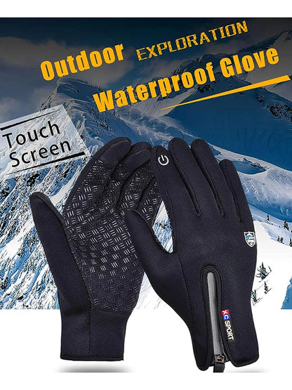 Winter Thermal Gloves for Men and Women, Touch Screen Fingers Waterproof Windproof Anti Slip Warm Gloves for Hiking Driving