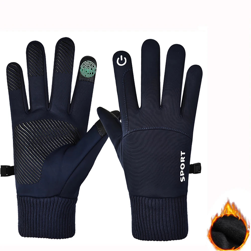 Touch Screen Waterproof Thermal Sport  Gloves Women Men Cycling Gloves ，Perfect for Running, Driving, Hiking, Walking, Working