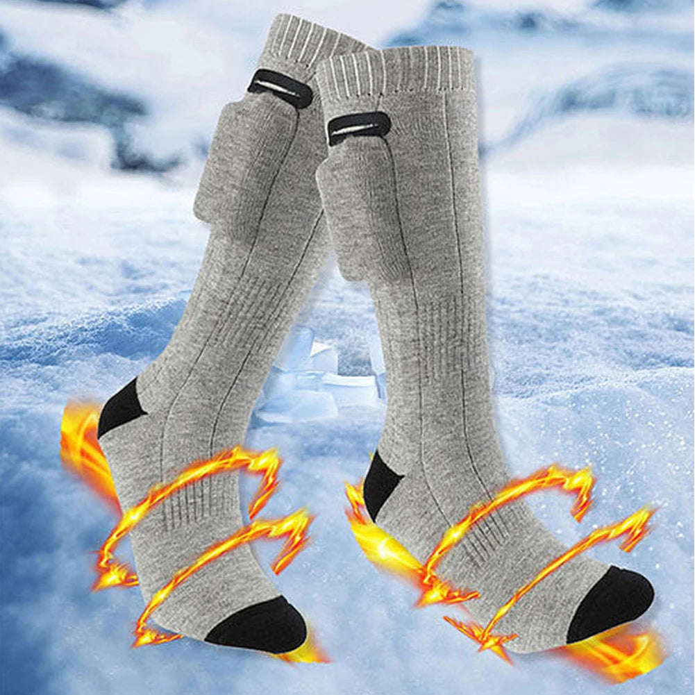 Heated Socks Washable Winter Thermal Socks Outdoor Skiing Foot Warmer Heating Socks for Men and Women