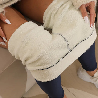 Thermal Leggings Women Winter Warm High Waist Simplicity Warm Pants Fashion Black Elasticity Autumn Velvet Comfortable Leggins