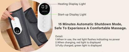 Leg Massager with Heat and Compression, Legs Massage for Circulation and Pain Relief , Heating Calf Leg Air Compression Massager