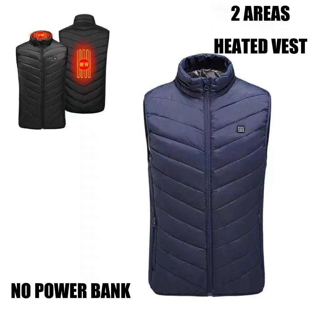 Heated Vest for Men and Women, USB Heated Jacket, Sportswear, Coat, Outdoor, Hunting, New, 9 Areas, 4XL, Winter