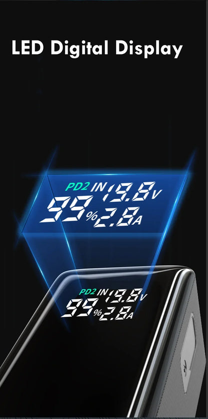 Large Capacity 100W Power Bank Portable 27000mAh Fast Charger External Spare Battery Powerful Powerbank For laptop iPhone Xiaomi