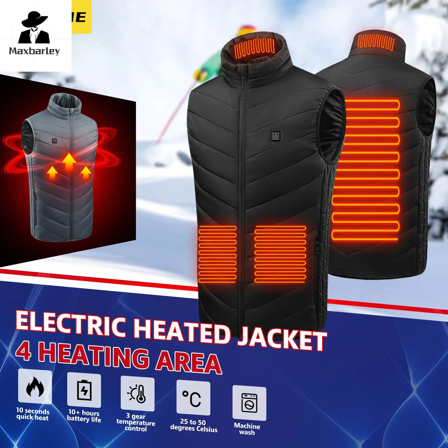 21 Heated Vest Electric Heated Jackets Men&