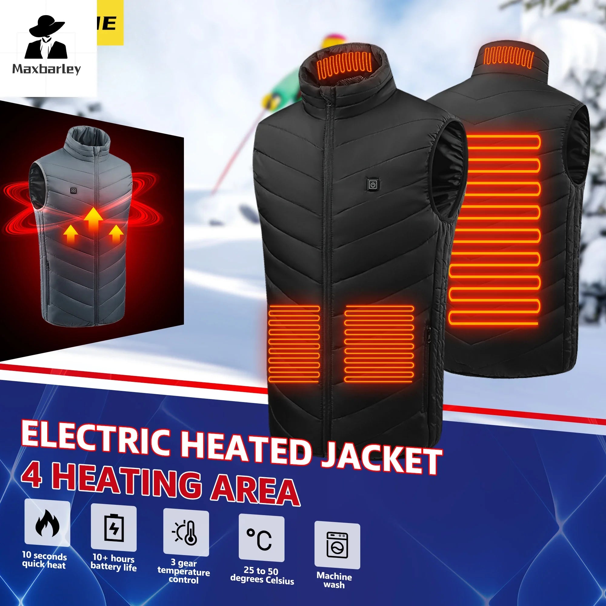 21 Heated Vest Electric Heated Jackets Men&