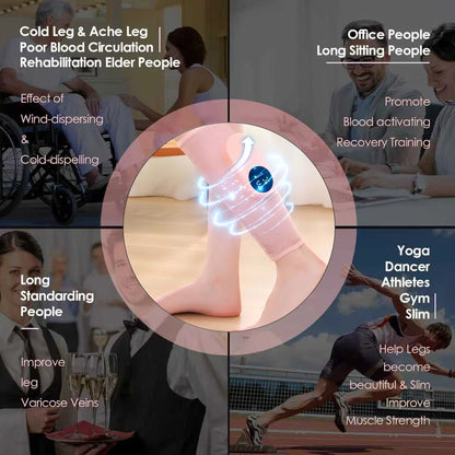 Leg Massager with Heat and Compression, Legs Massage for Circulation and Pain Relief , Heating Calf Leg Air Compression Massager