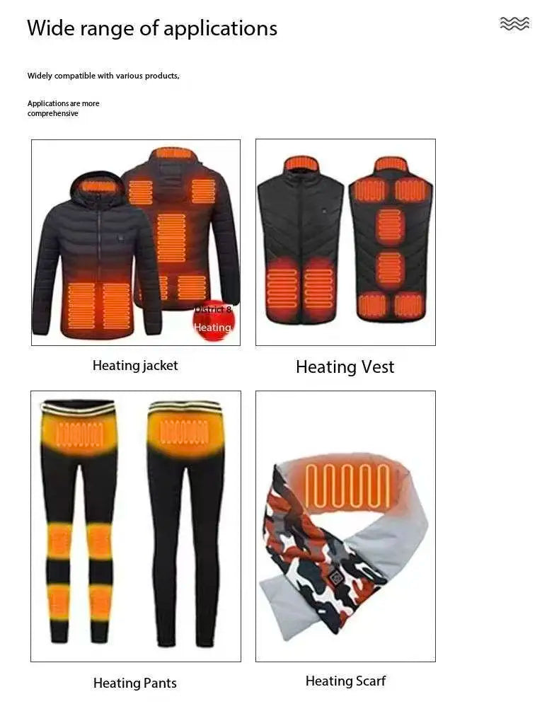 New Large Capacity 7.4V/3A/16000mAh/20000mAh Power Bank High Current Heating Battery for Electric Down Jacket Vest Heated Scarf