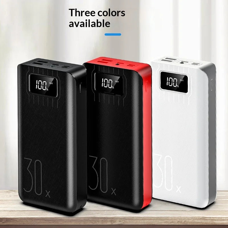 Power bank with a large capacity of 30000 mAh fast charging for mobile phones mobile power bank charging digital display