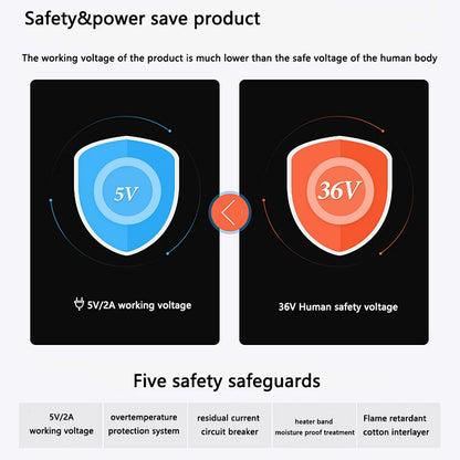 Winter Heated Vest USB-Powered 3 Heat Settings Relieves Shoulder Back Lumbar Muscle Stiffness Soreness Boosts Blood Circulation