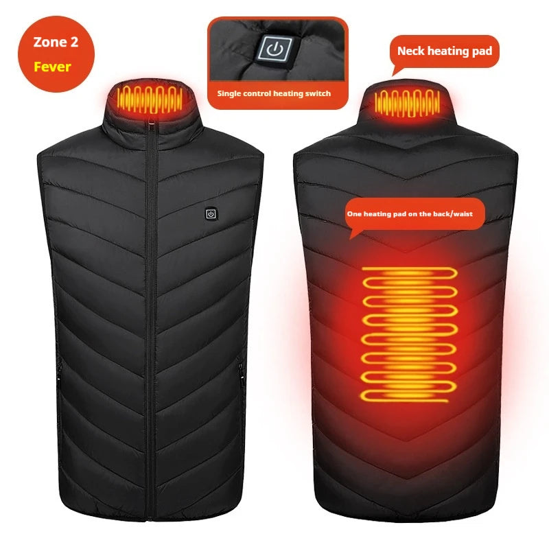 USB Heated Vest for Men and Women 2-Zone Heating Electric Warm Vest Lightweight Thermal Heated Jacket Smart Heating Winter Work