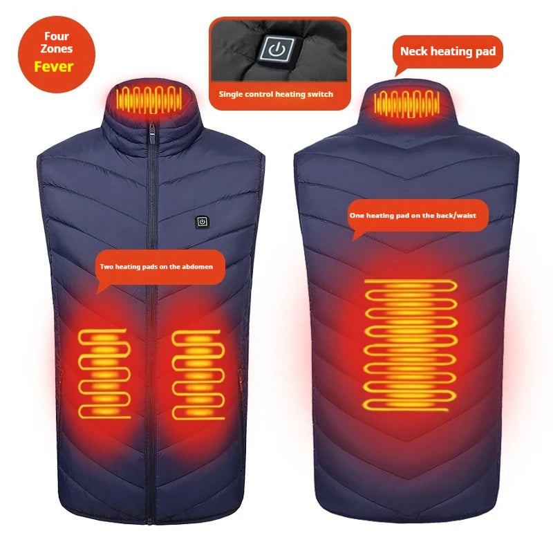 USB Heated Vest for Men and Women 2-Zone Heating Electric Warm Vest Lightweight Thermal Heated Jacket Smart Heating Winter Work