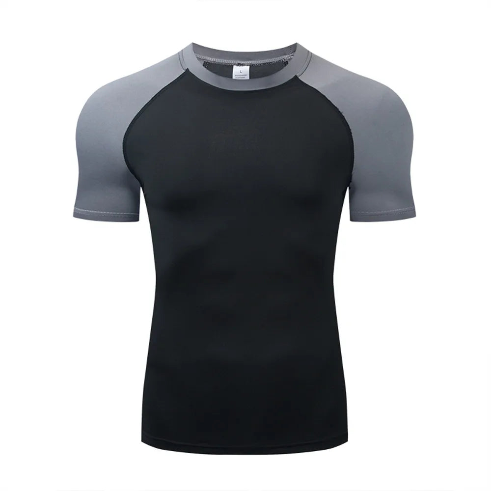 2026 Compression T Shirt Men Summer Sportswear Running T-shirt Elastic Quick Dry Sport Tops Tee Athletic Gym Workout Shirts Men