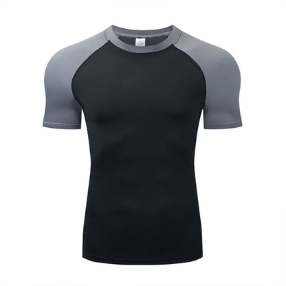 2026 Compression T Shirt Men Summer Sportswear Running T-shirt Elastic Quick Dry Sport Tops Tee Athletic Gym Workout Shirts Men